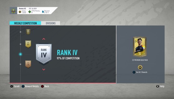 FUT 20 Division Rivals, information and rewards Millenium