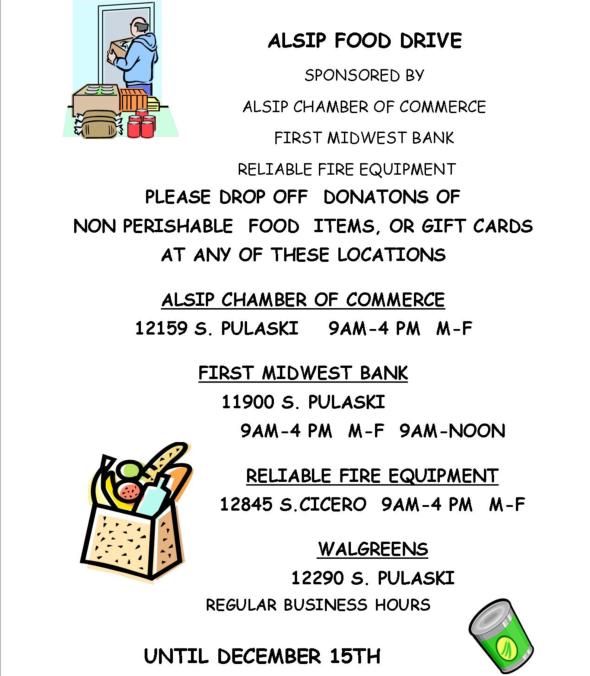 Food Drive Alsip Chamber of Commerce