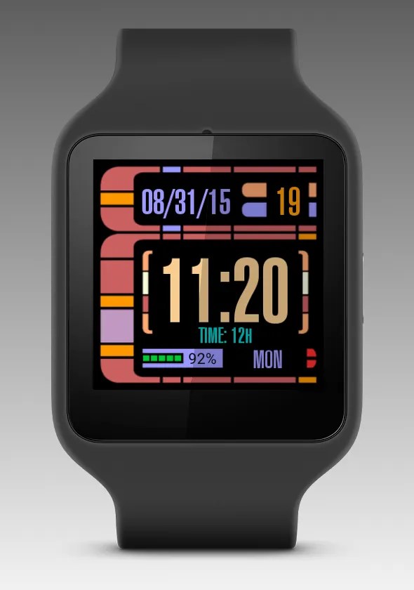 The LCARS Android Wear Watch Face Brings The 24th Century To Your Wrist
