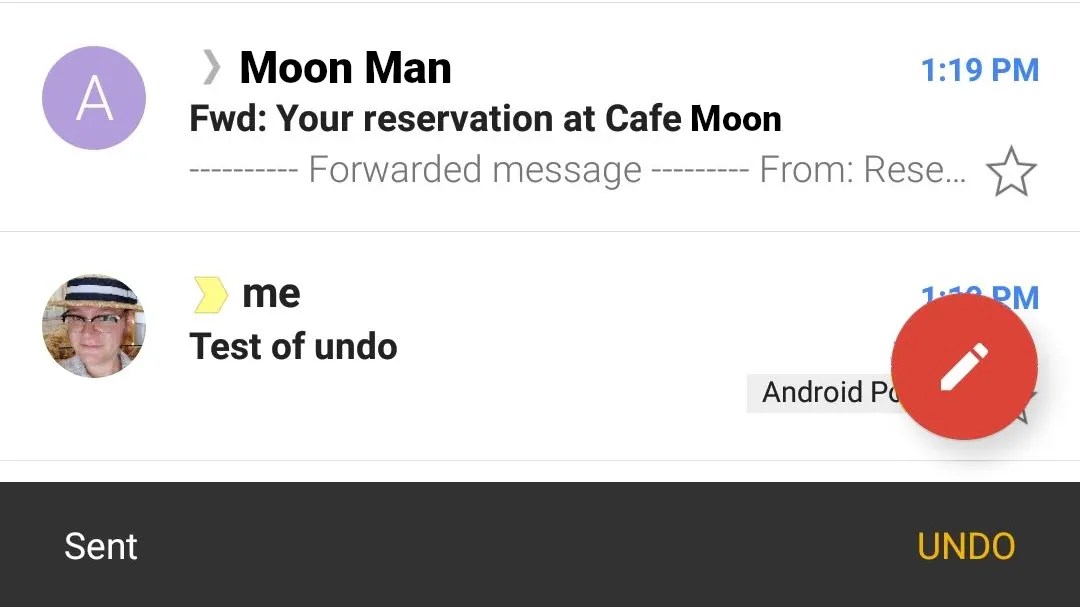 Gmail for Android can now undo sent emails
