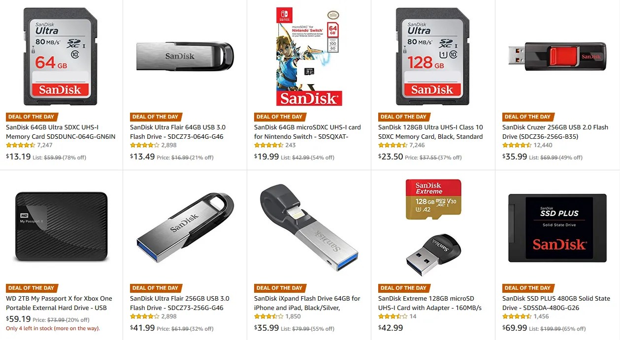 [Deal Alert] Today's Amazon Gold Box includes SanDisk SD