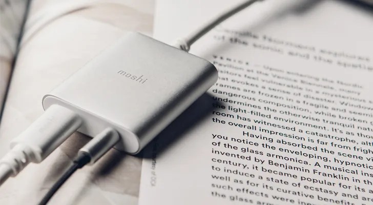 Moshis 2nd generation TypeC audio and charging adapter