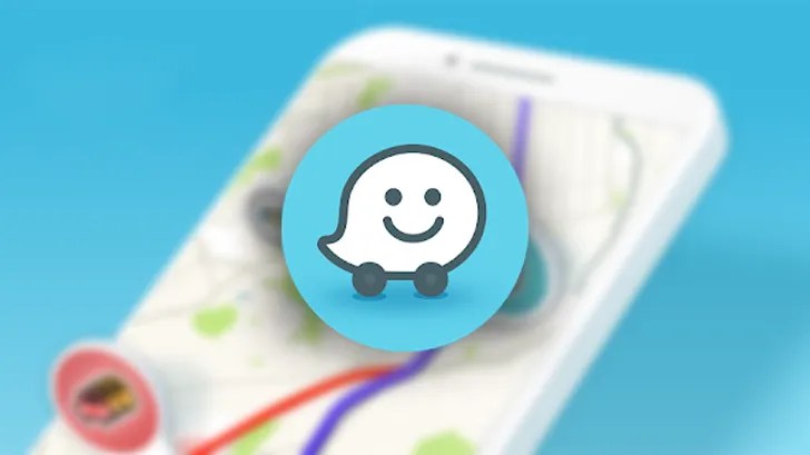 waze icon superimposed on blurred phone