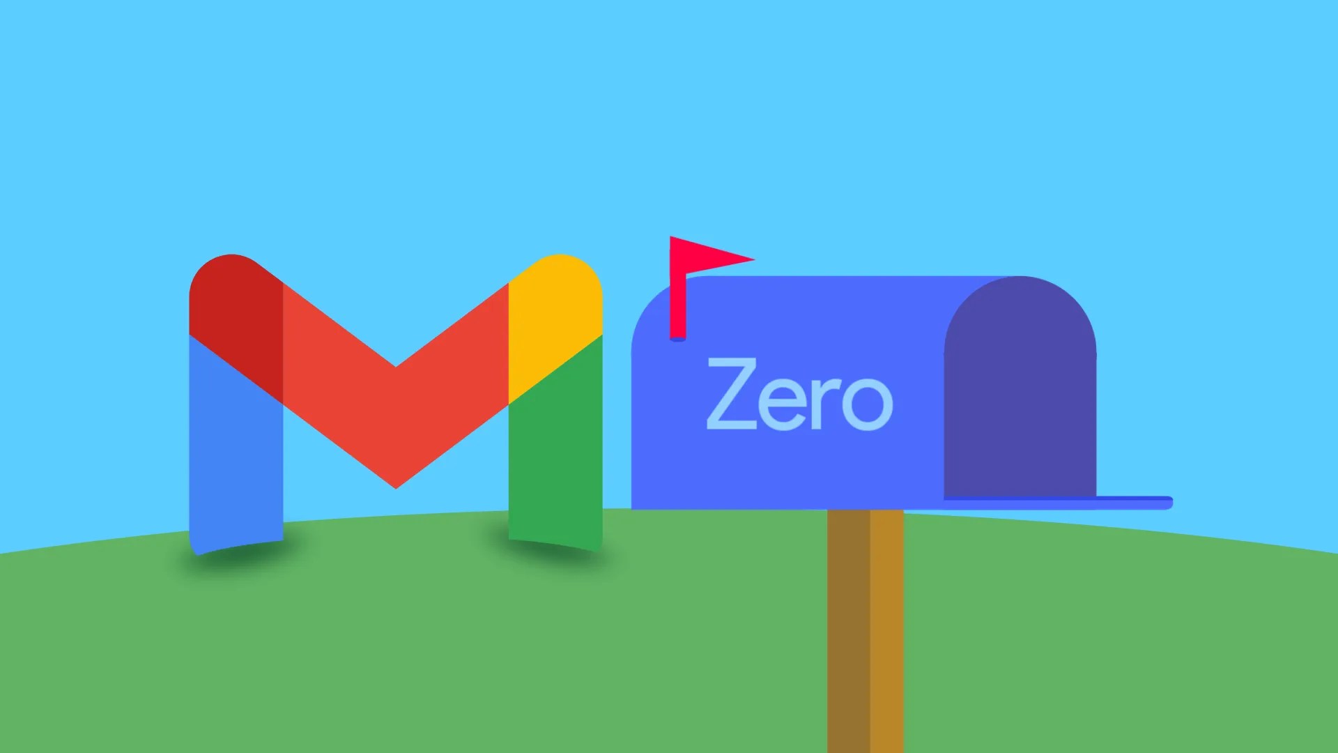 The Gmail logo next to an open mailbox with the word