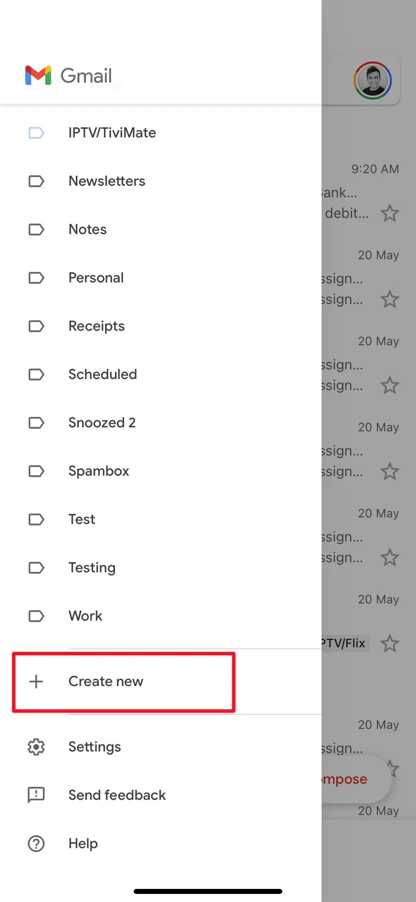 How to create labels in Gmail