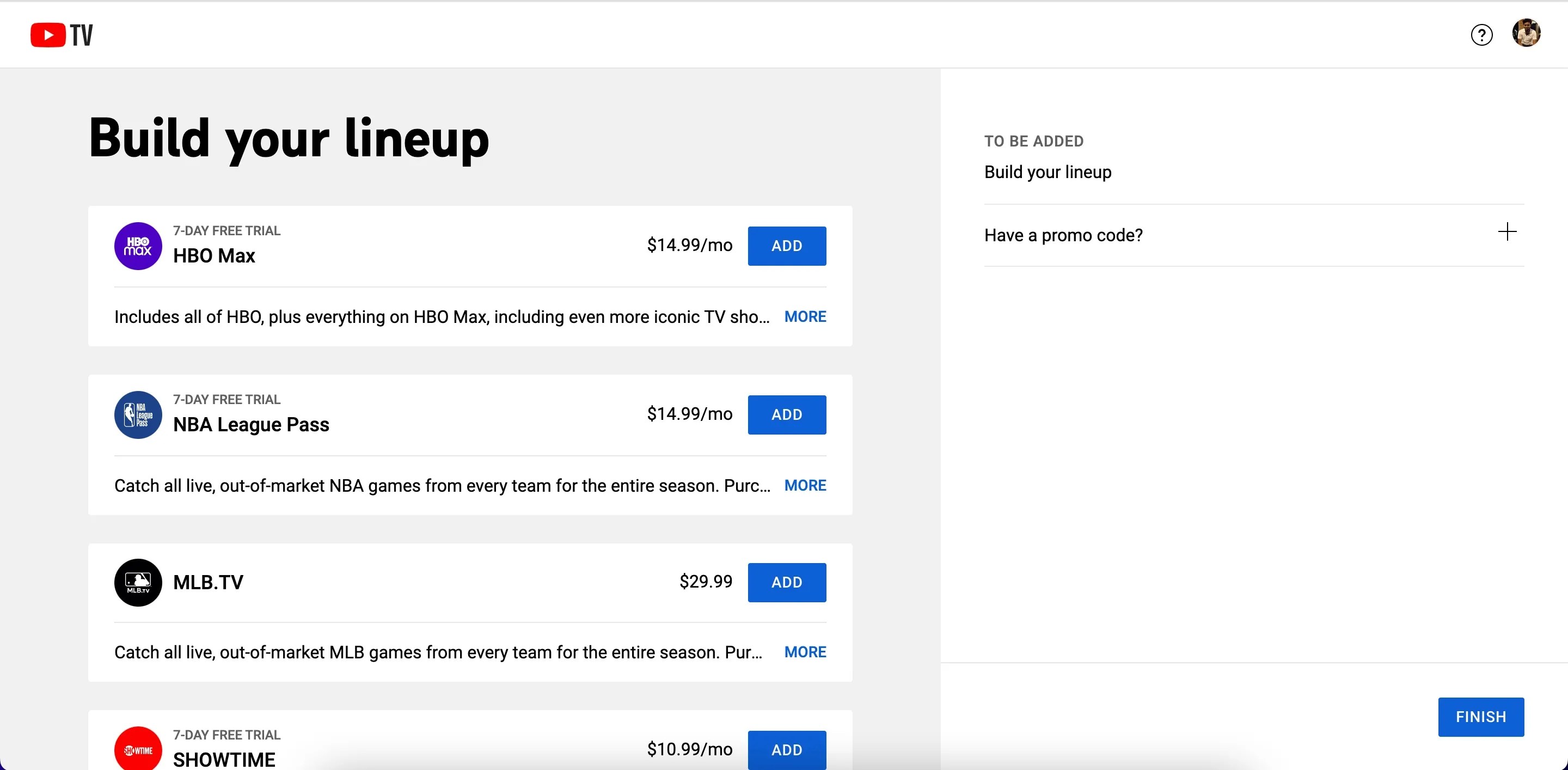 YouTube TV subscribers can now skip the 85channel package and go a la
