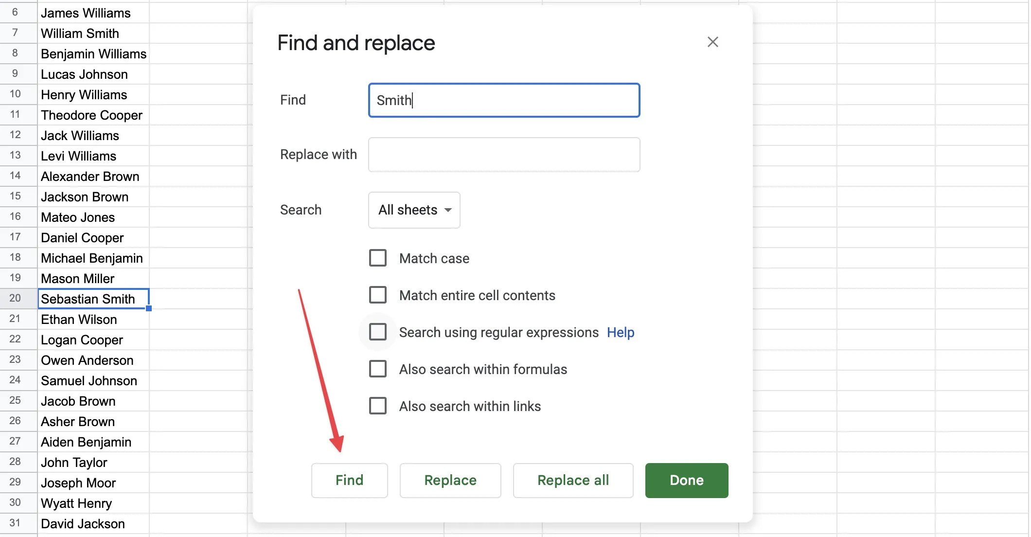 Google Sheets 6 easy ways to search for data in your spreadsheet