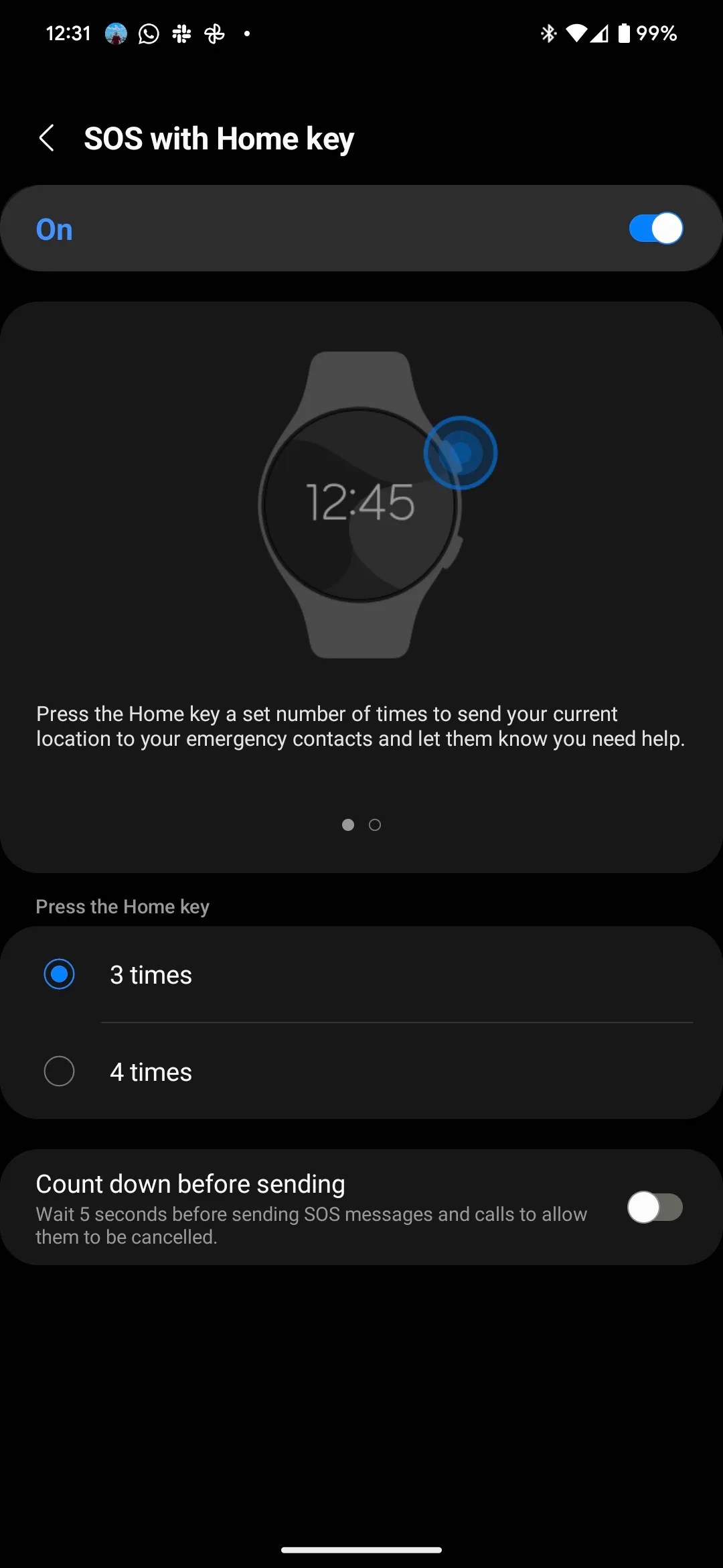 Samsung Galaxy Watch 4 and Watch 5 How to set up Emergency SOS