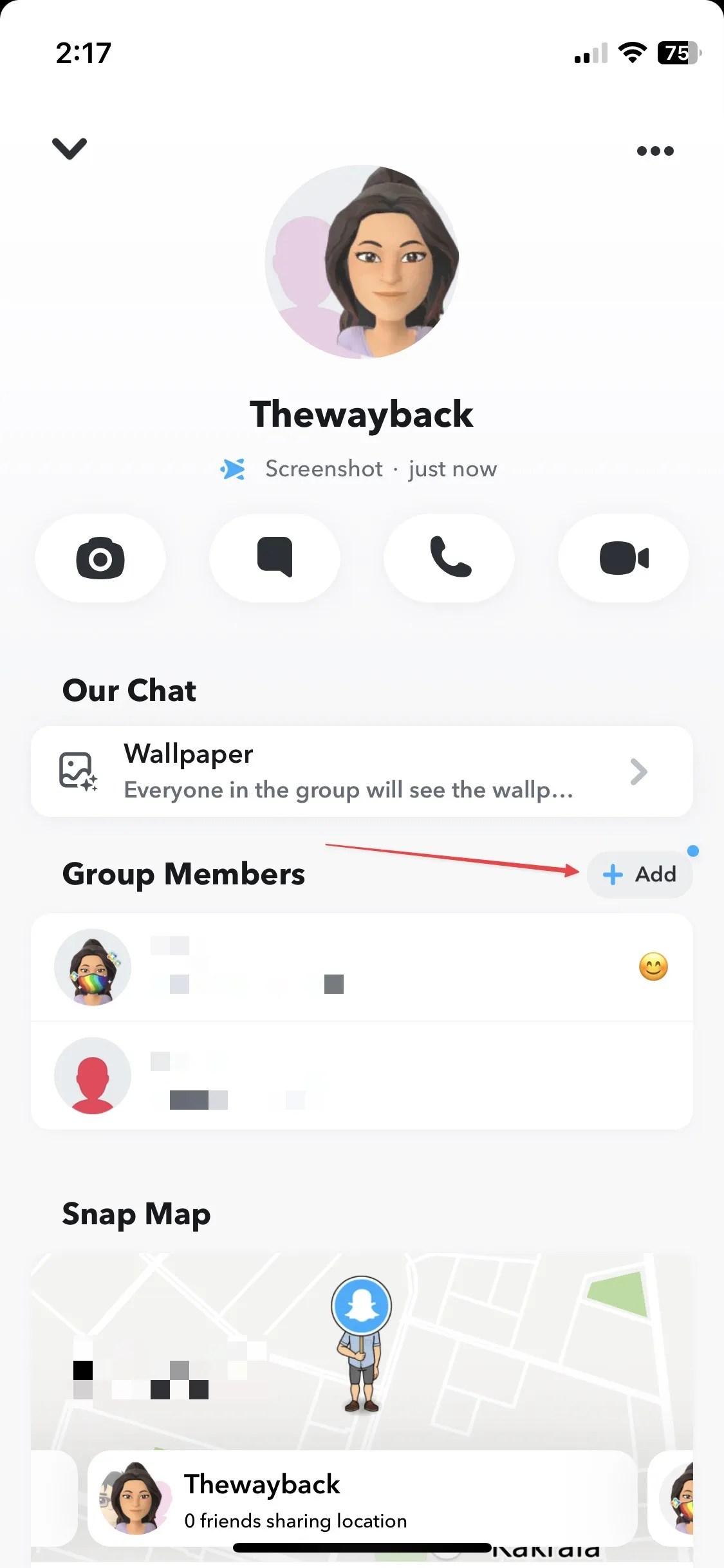 The fastest way to make a group chat on Snapchat