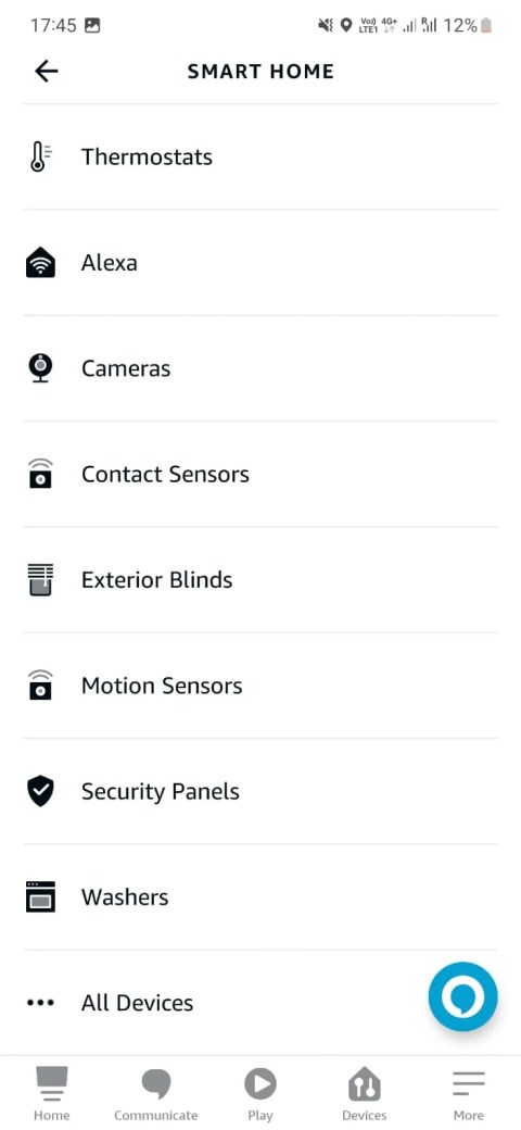 A screenshot of the Alexa Routine triggers