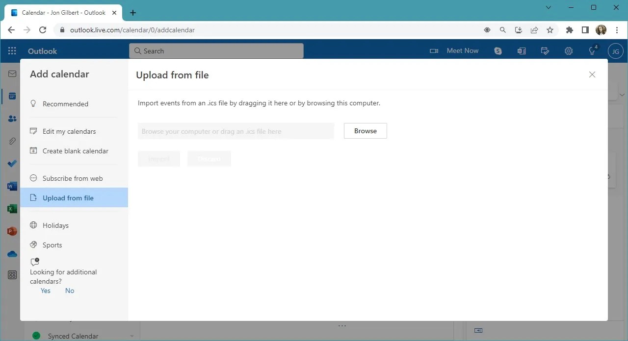 How to add or sync your Google Calendar with Outlook