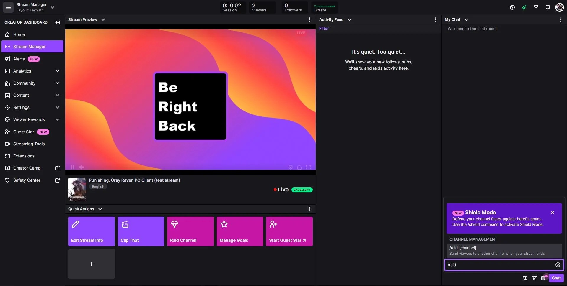 How to raid on Twitch