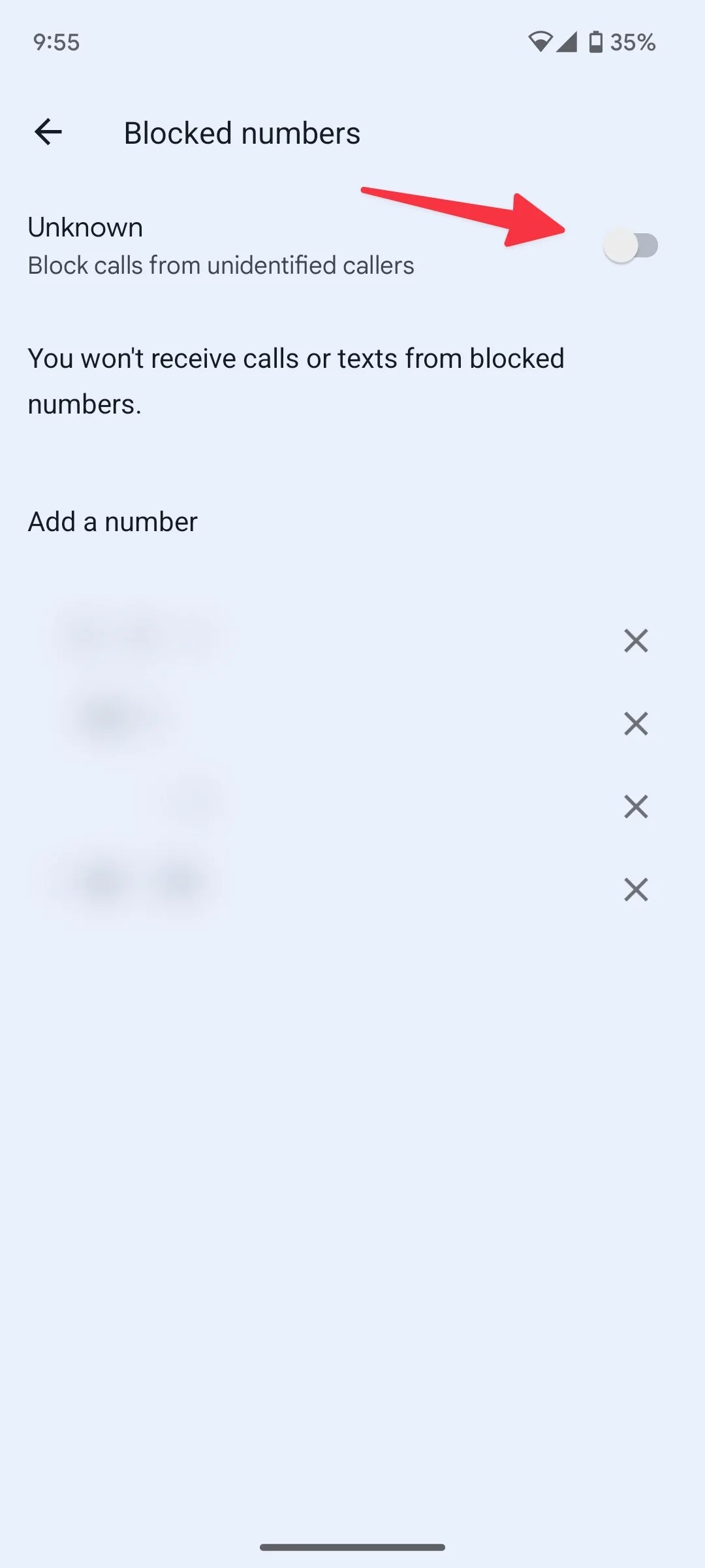 How to unblock a phone number on your Android phone