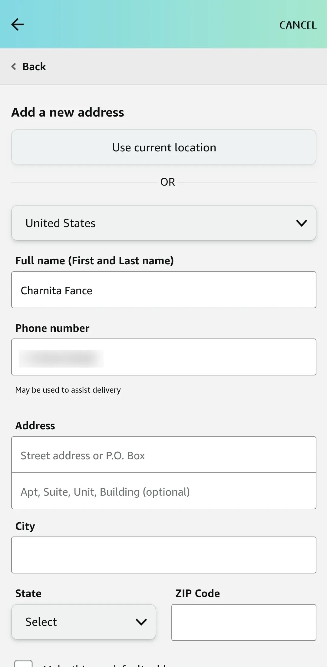 Amazon How to change your shipping address