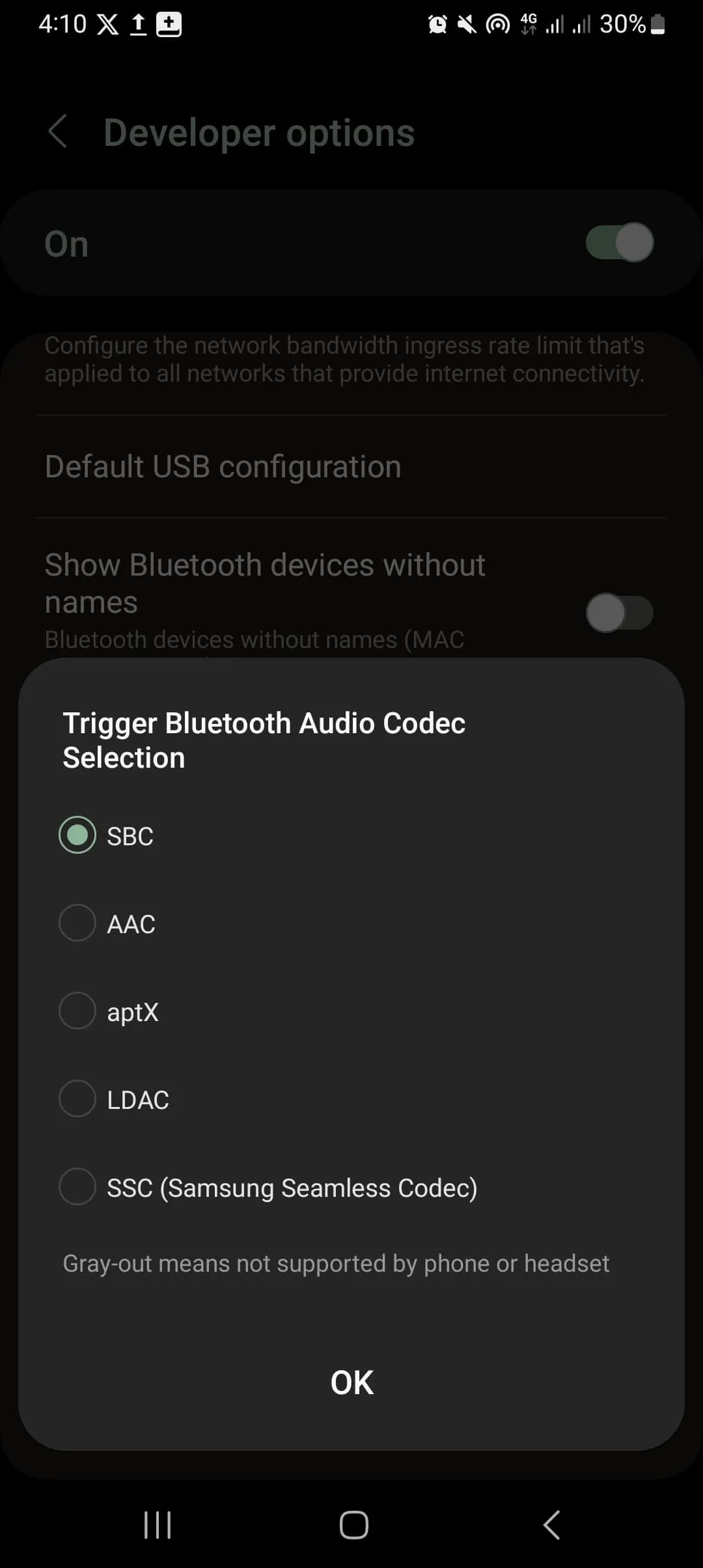How to change Bluetooth codecs
