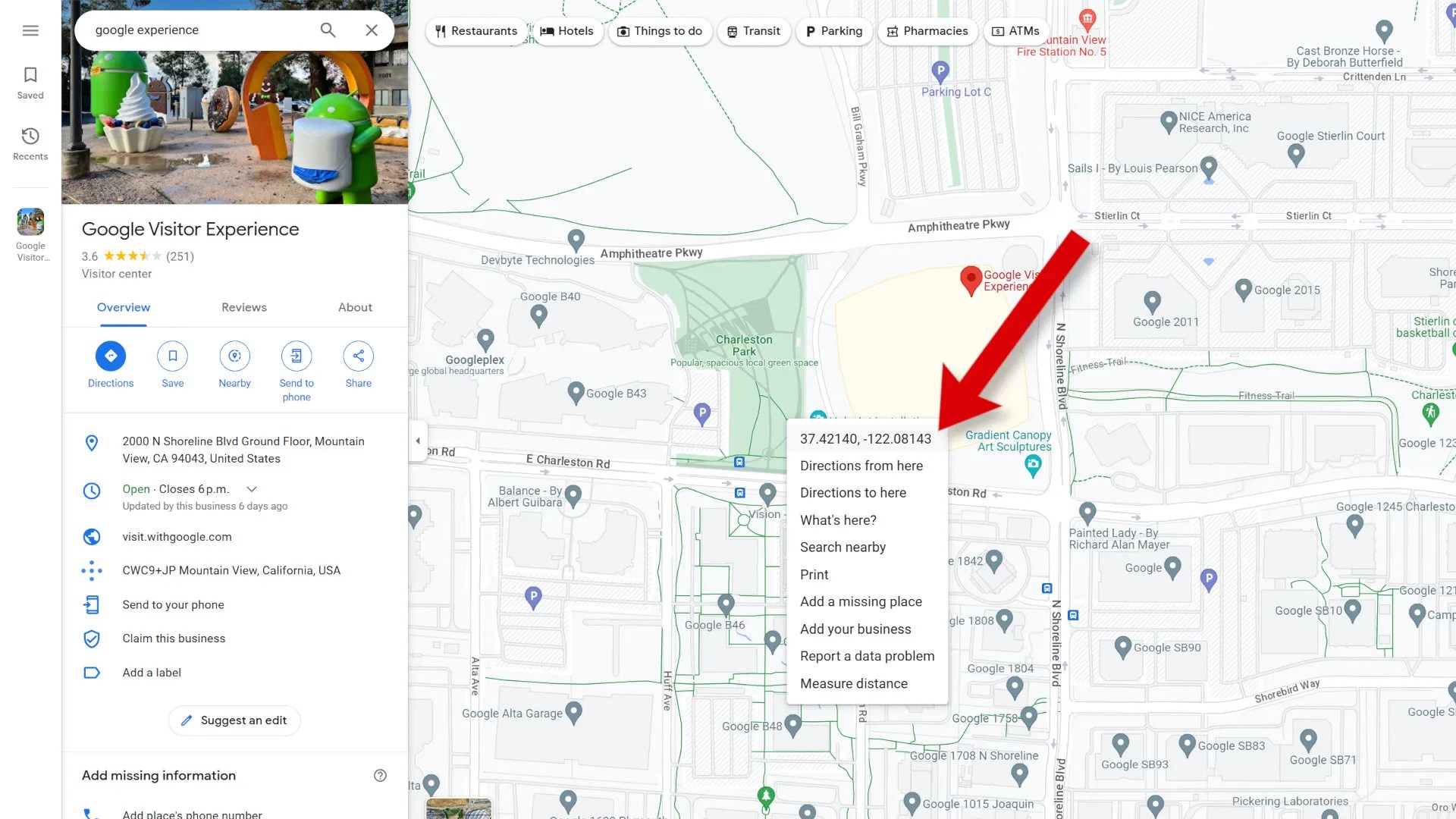 How to discover coordinates in Google Maps