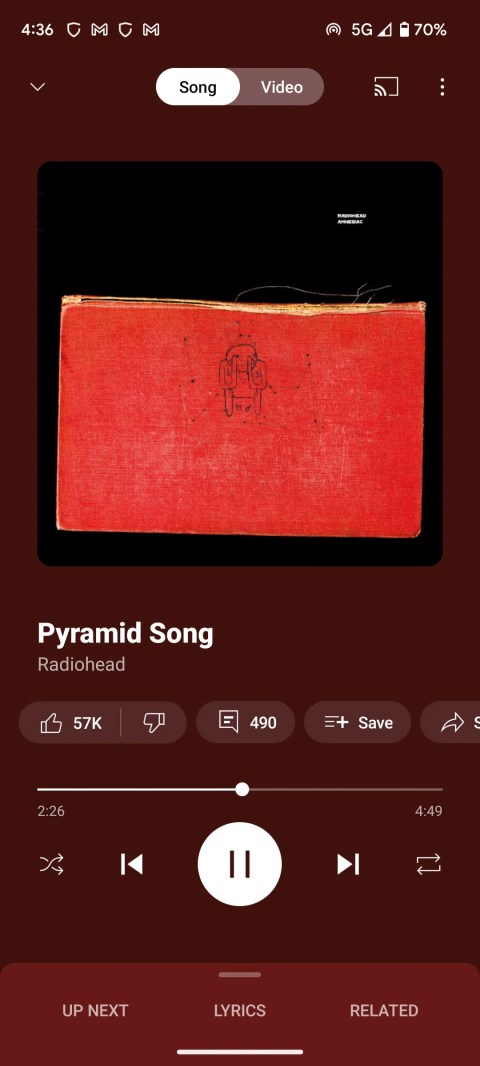 YTM Gradient Now Playing UI -2 Current