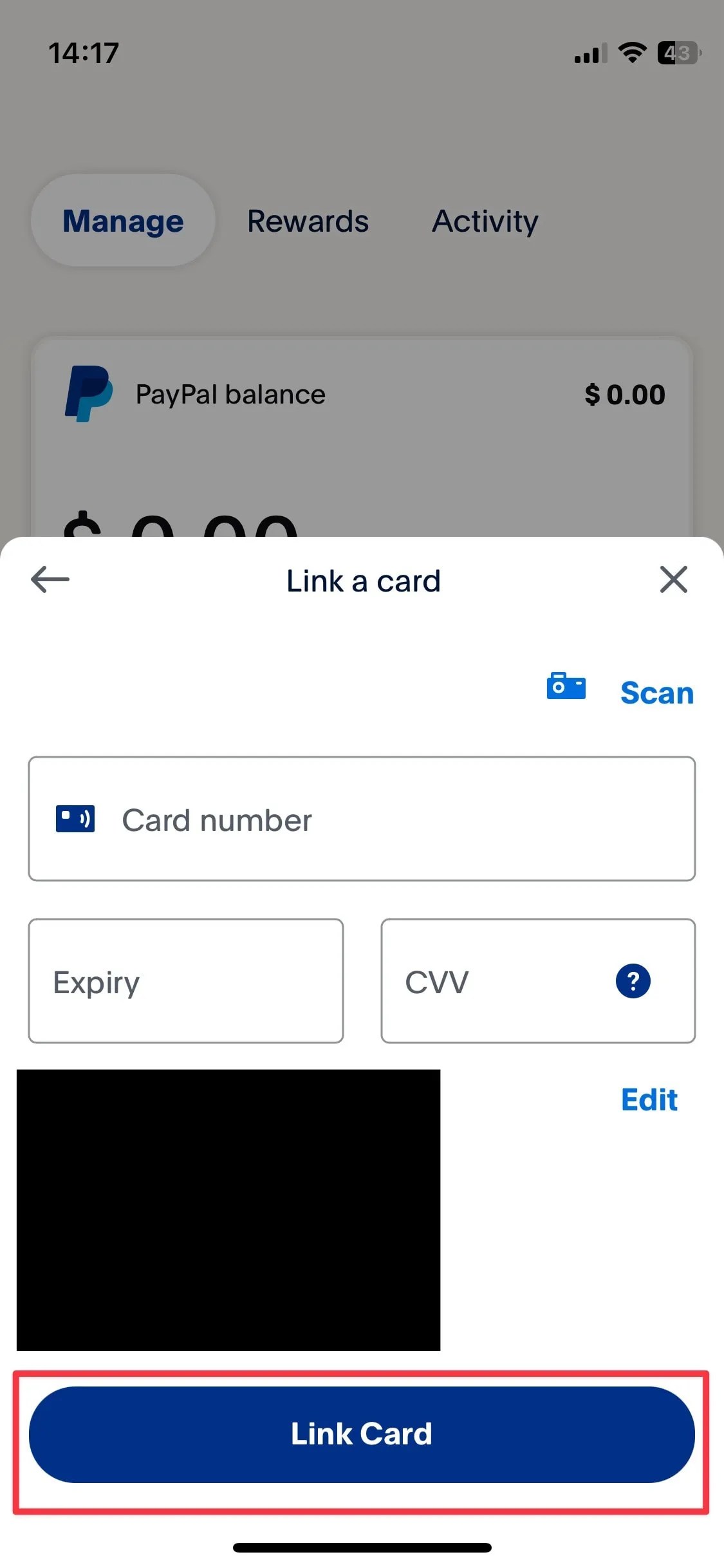 Paypal How to add a gift card to your account