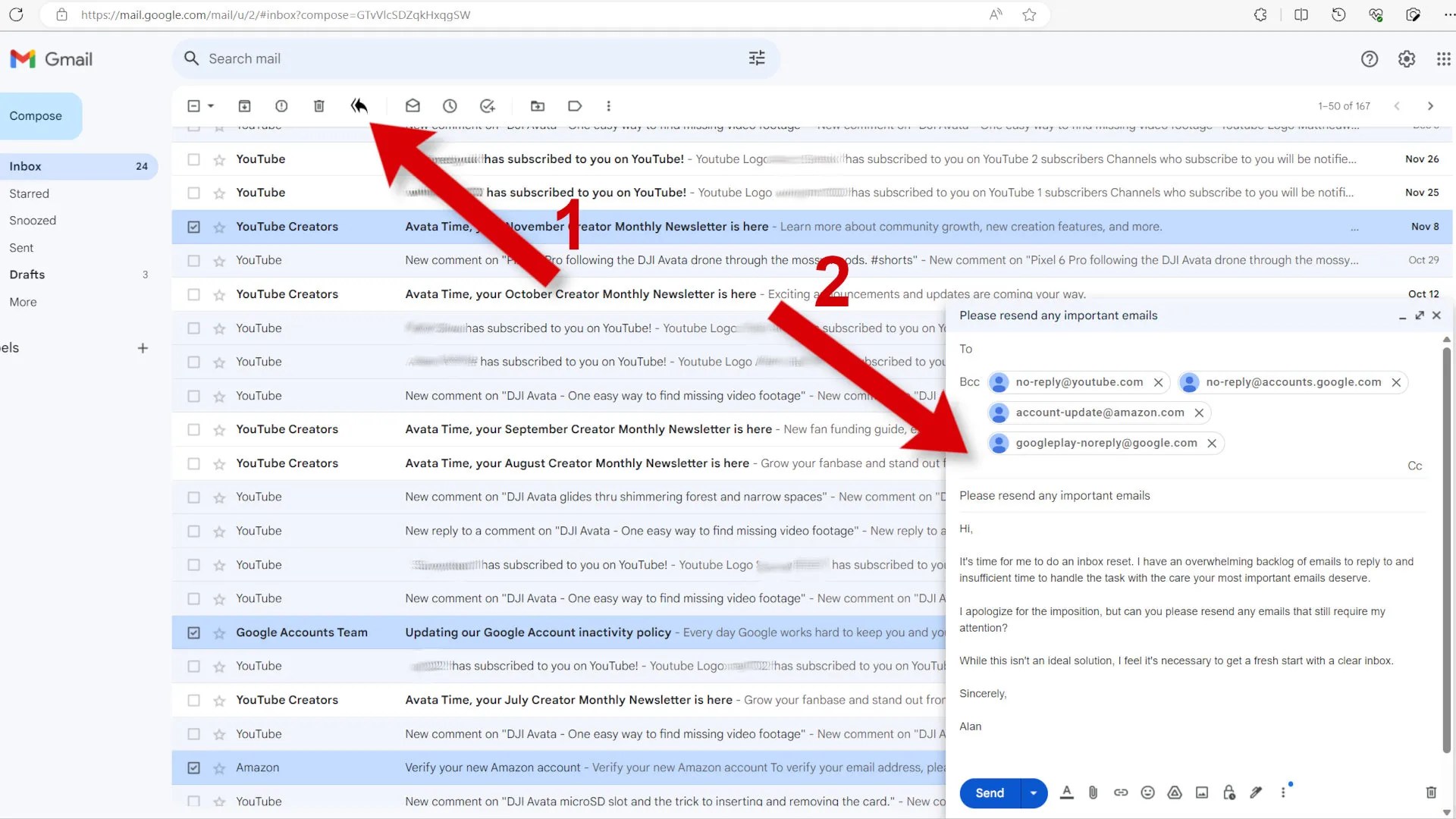 How to declare email bankruptcy