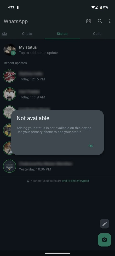 WhatsApp Status Linked Device-Current