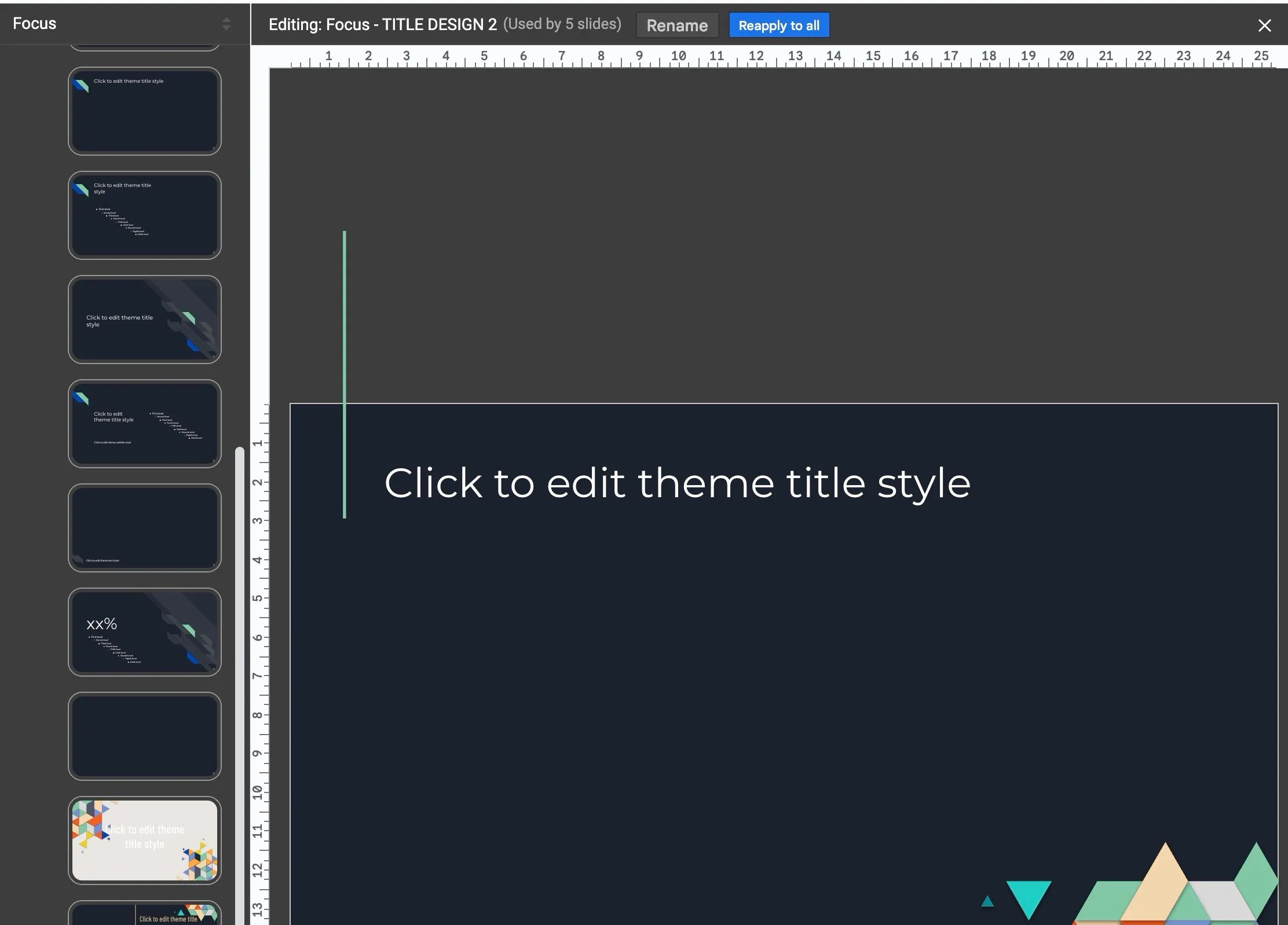Google Slides What's different between templates and themes?