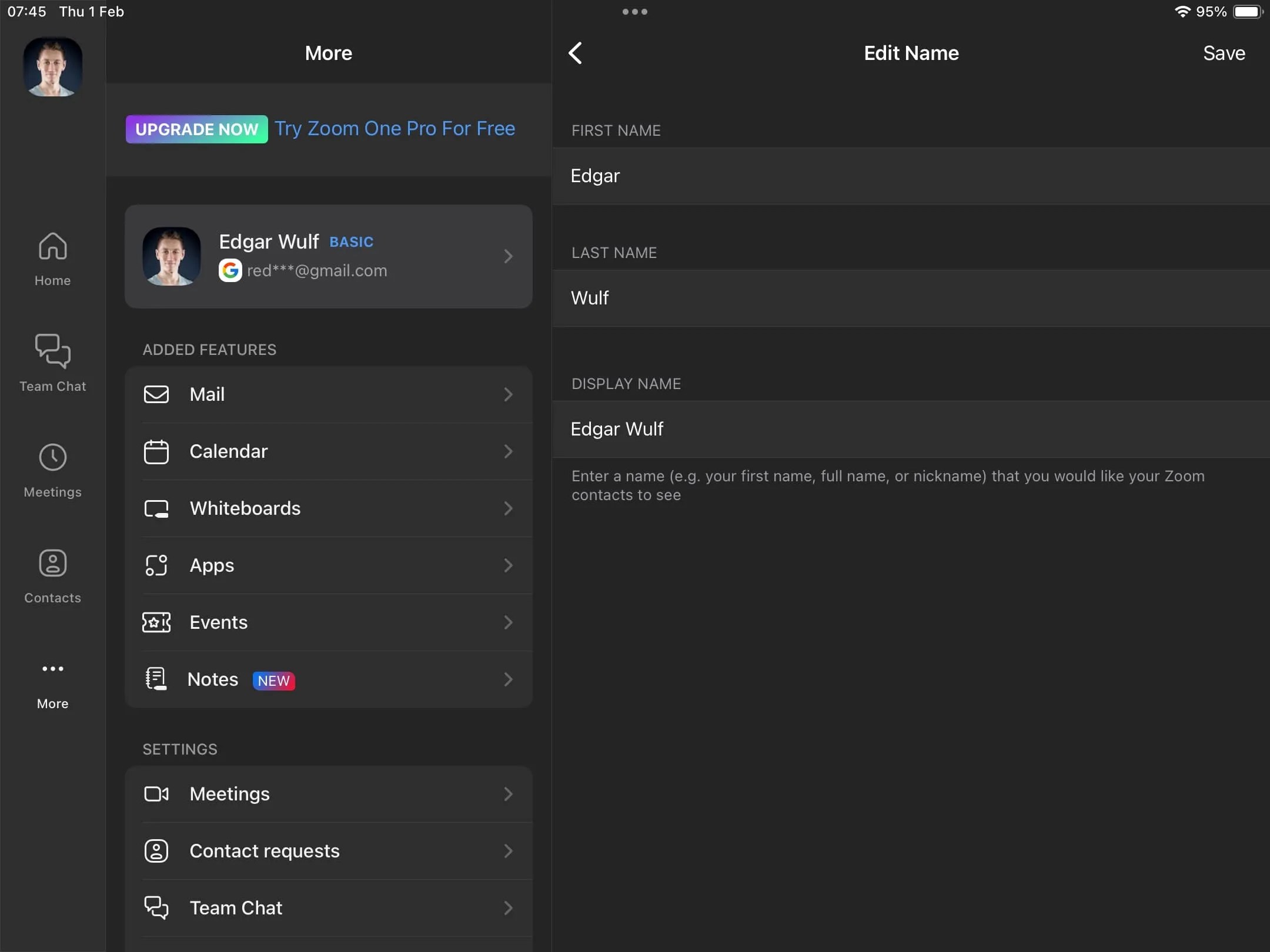 Zoom How to change your name