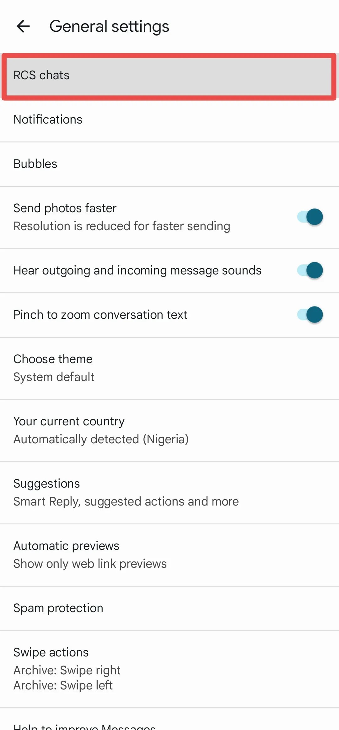 Google Messages How to enable or disable RCS chats