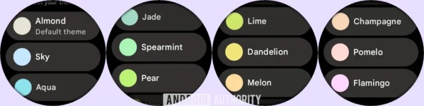 Wear OS 4 dynamic theme colors