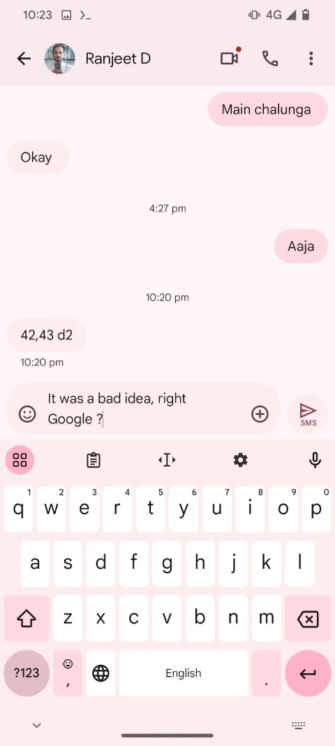 Google Messages Text Field Design New