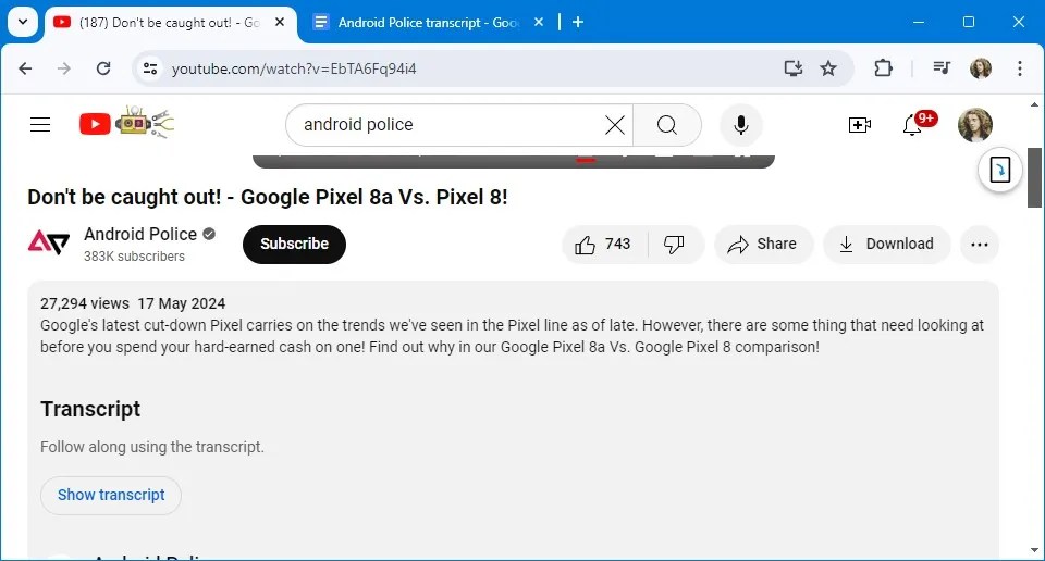 YouTube How to get a transcript of any video