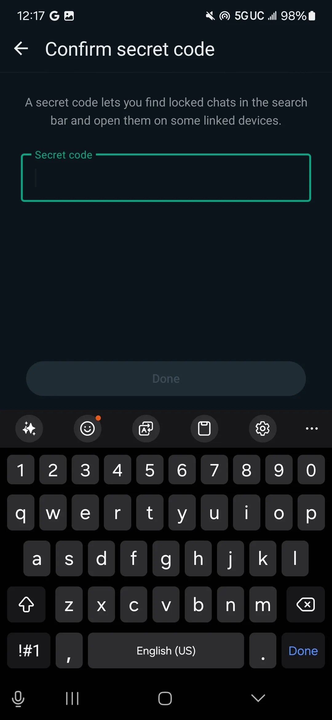 WhatAppHow to use the Secret Code feature
