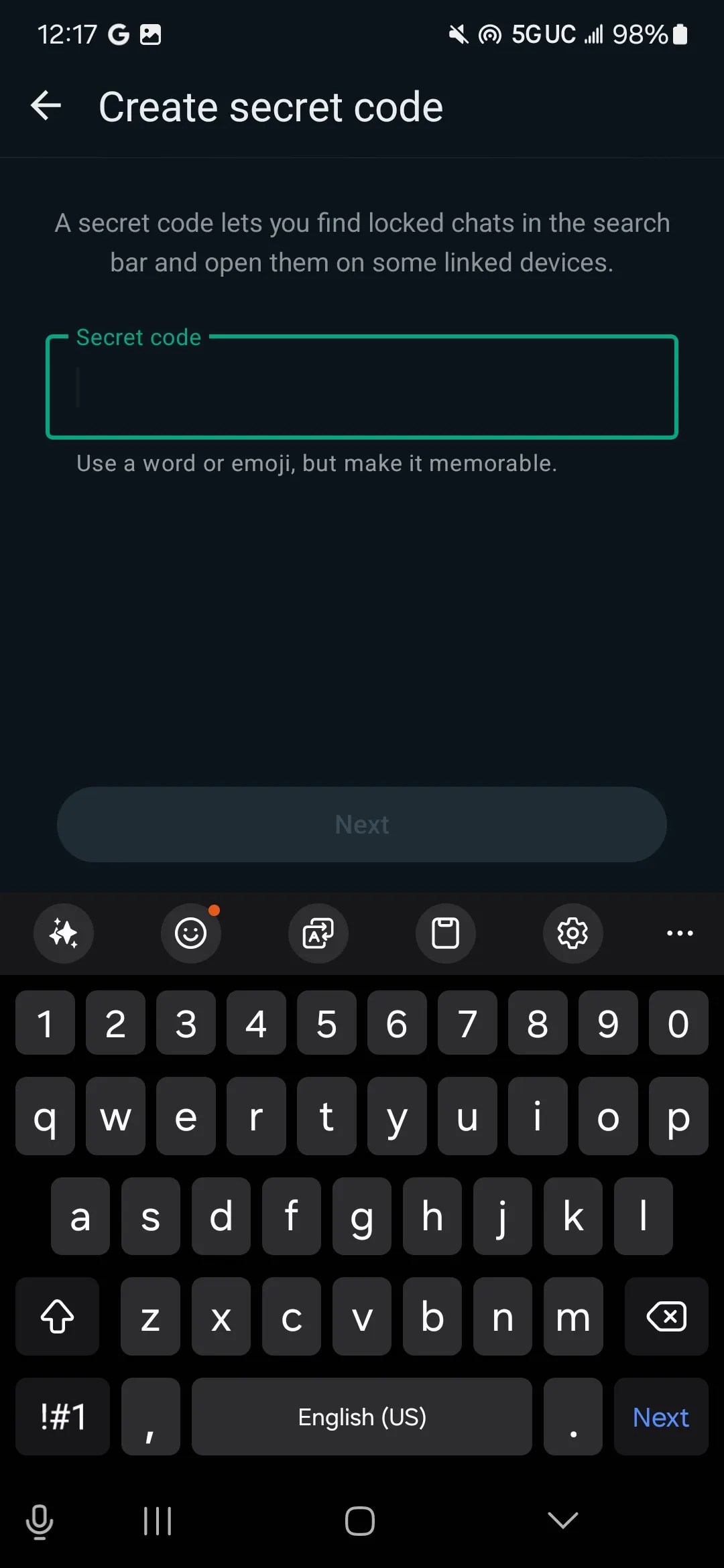 WhatAppHow to use the Secret Code feature