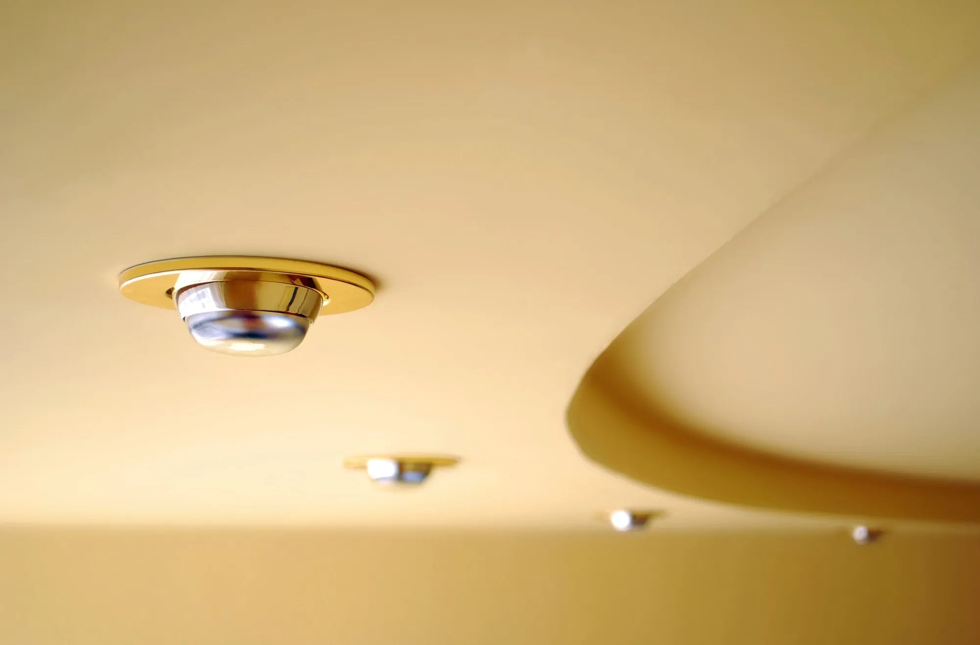 Closed up shot of light tubes fixed on a ceiling.