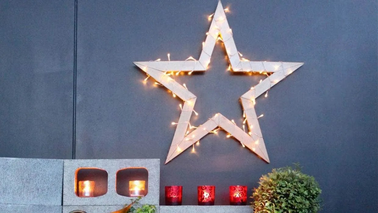DIY lighted star decoration tutorial