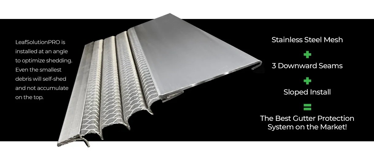 leaf solution pro cross section of installed gutter guard