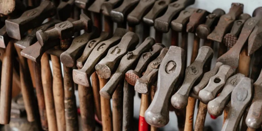 Antique Hammers Hanging