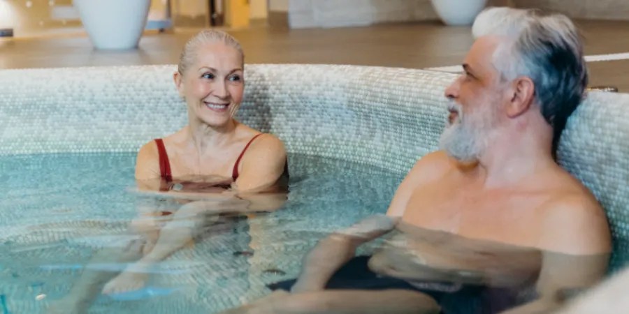 Seniors in Hot Tub