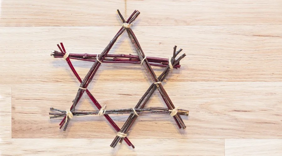 handmade wooden Star of David