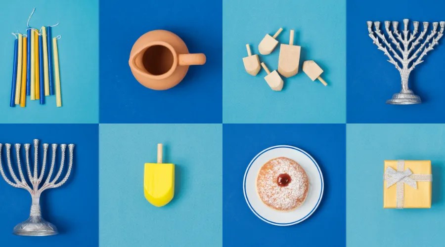 Jewish holiday Hanukkah banner