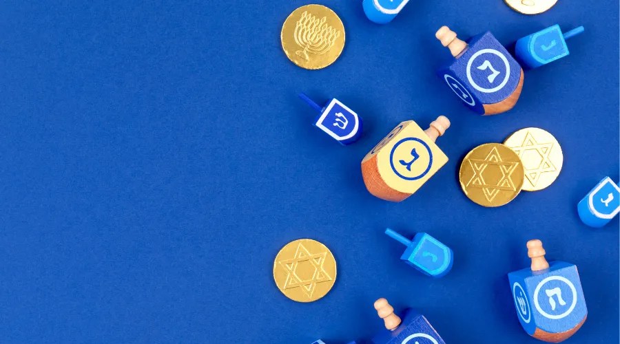 Multicolor Dreidels and Chocolate Coins