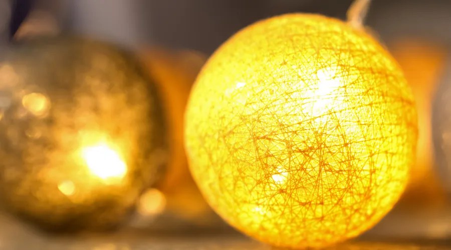 Christmas Lights on Table