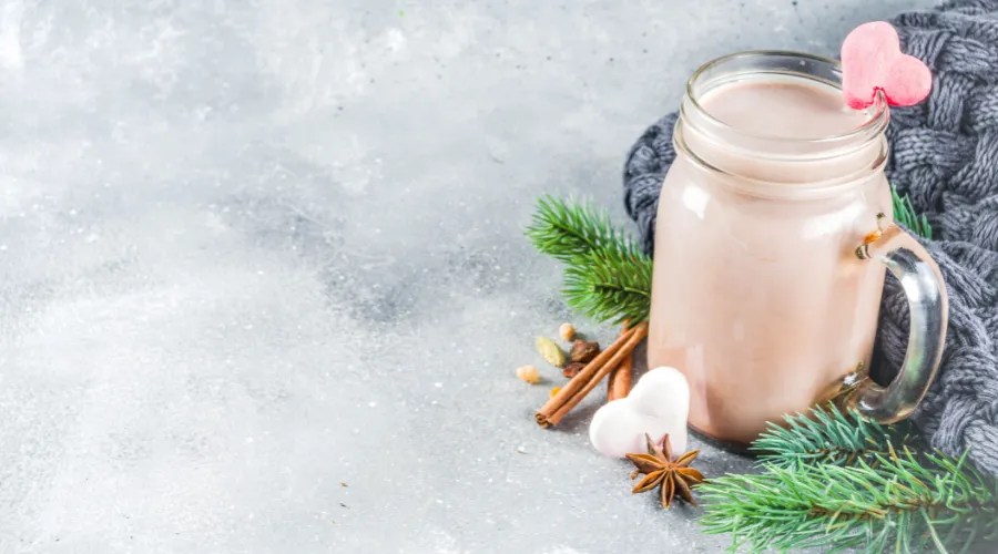 Winter hot chocolate mug