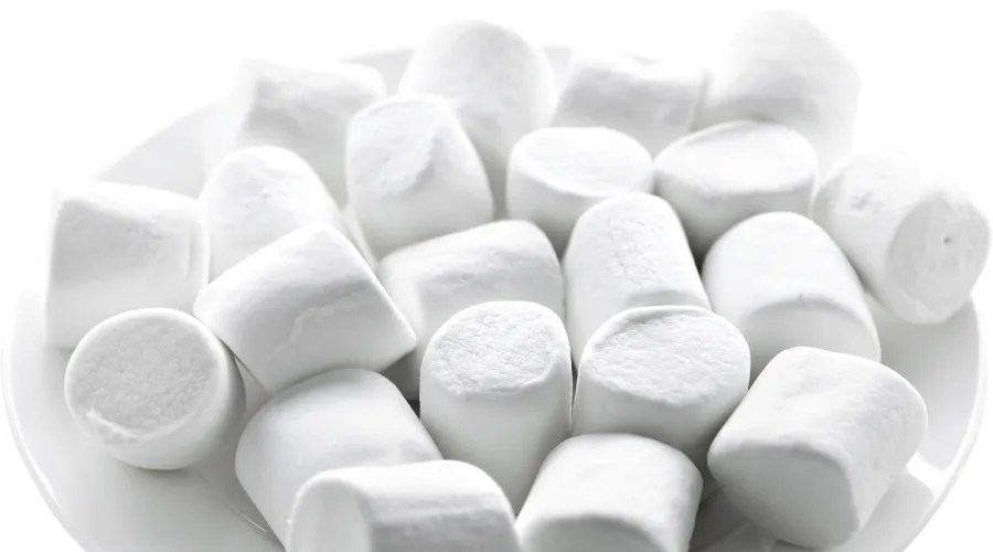Marshmallows on Plate
