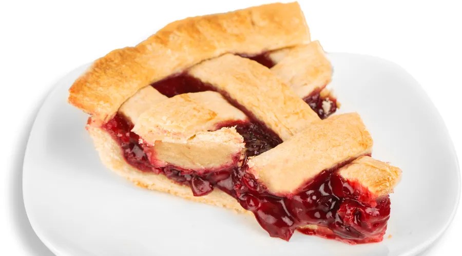 Macro Slice of Cherry Pie