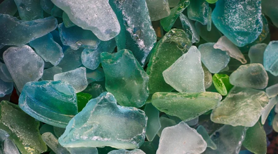 Light Blue and Green Sea Glass