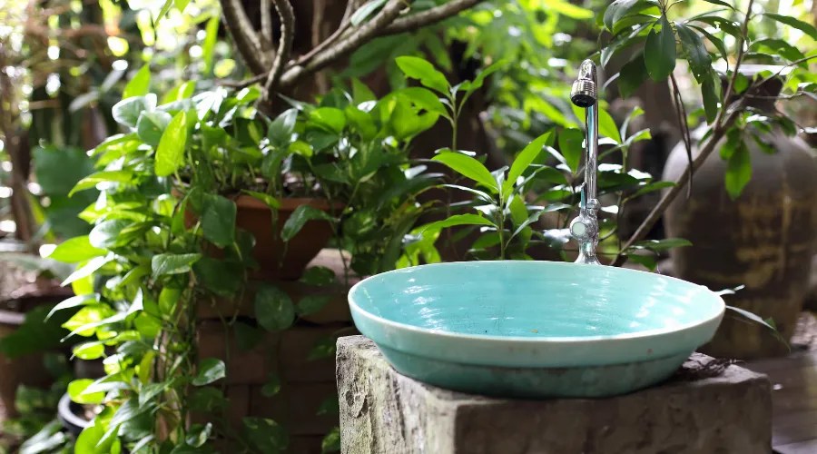 Natural sinks in the garden