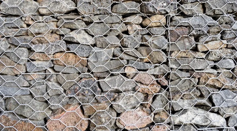 Rock Wall with Wire