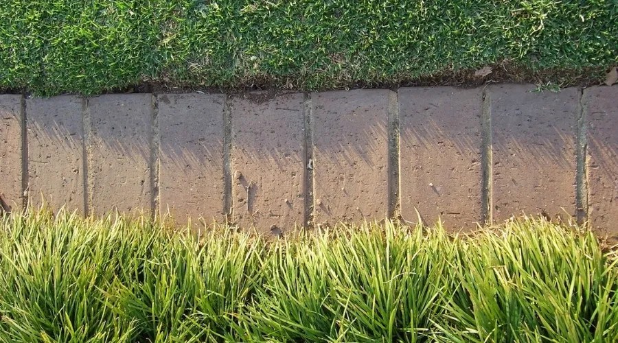 Brick edge on lawns