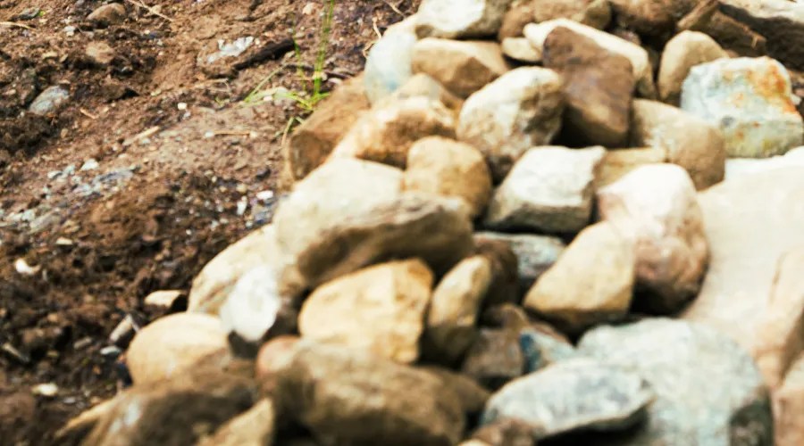 Making a rock border