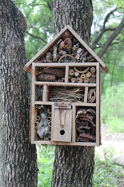 Homemade Bug Hotel on Tree